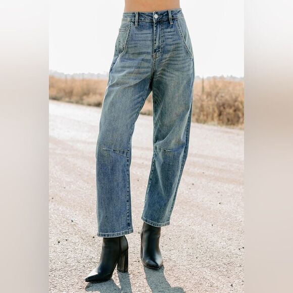 MICA DENIM Barrel Leg Jeans - Picture 14 of 15